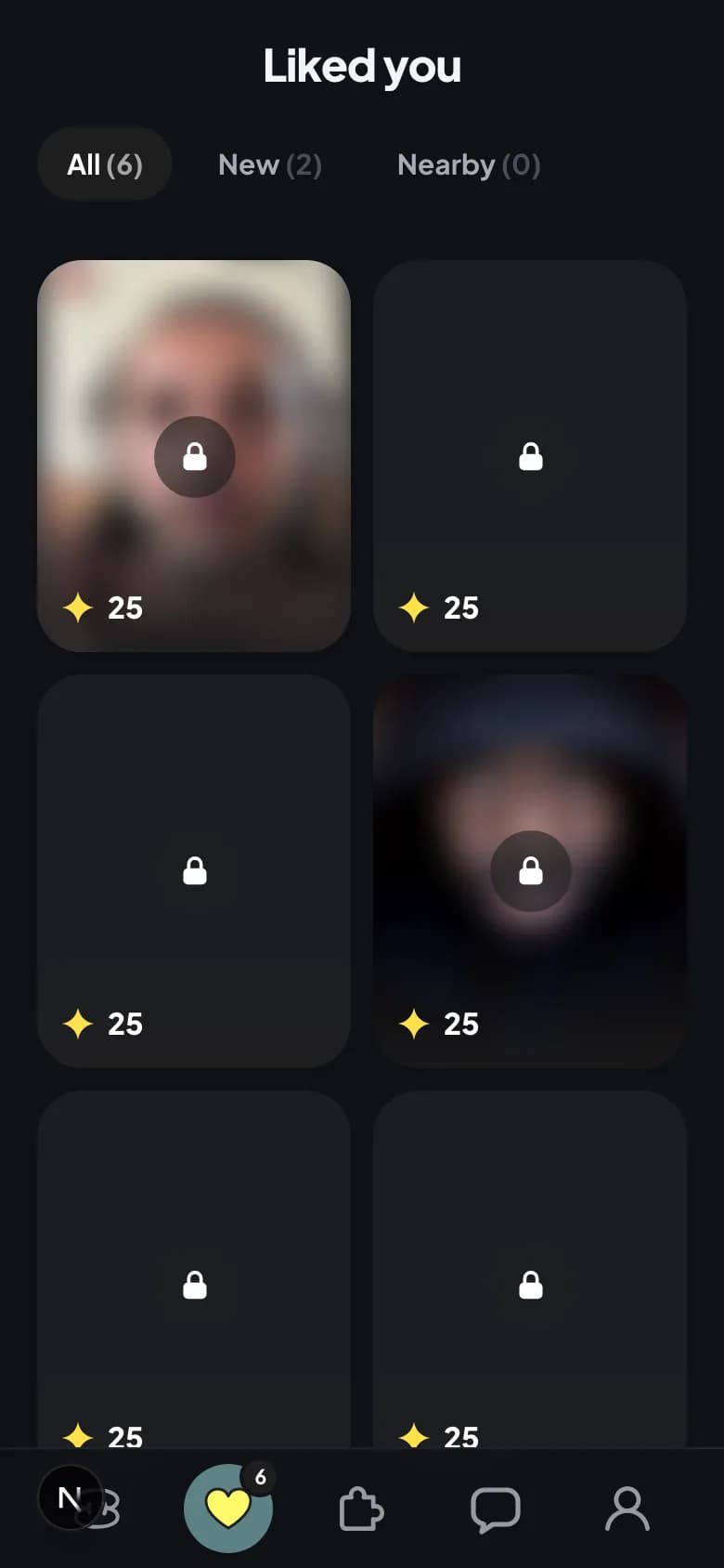 Liked You screen on iPhone
